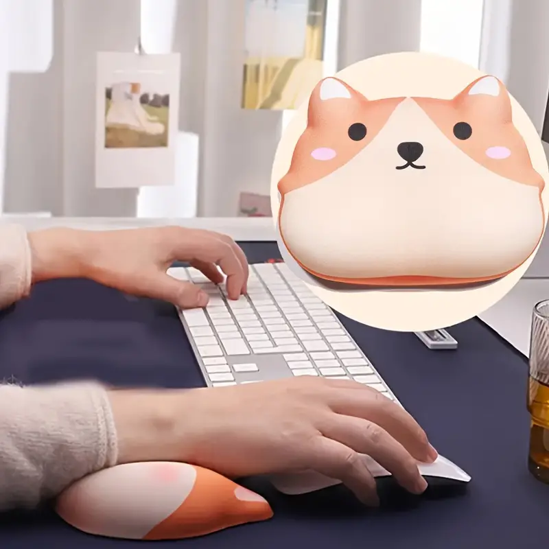 Mouse Pad Wristband Silicone Wrist Rest Cute Cartoon Office - Temu