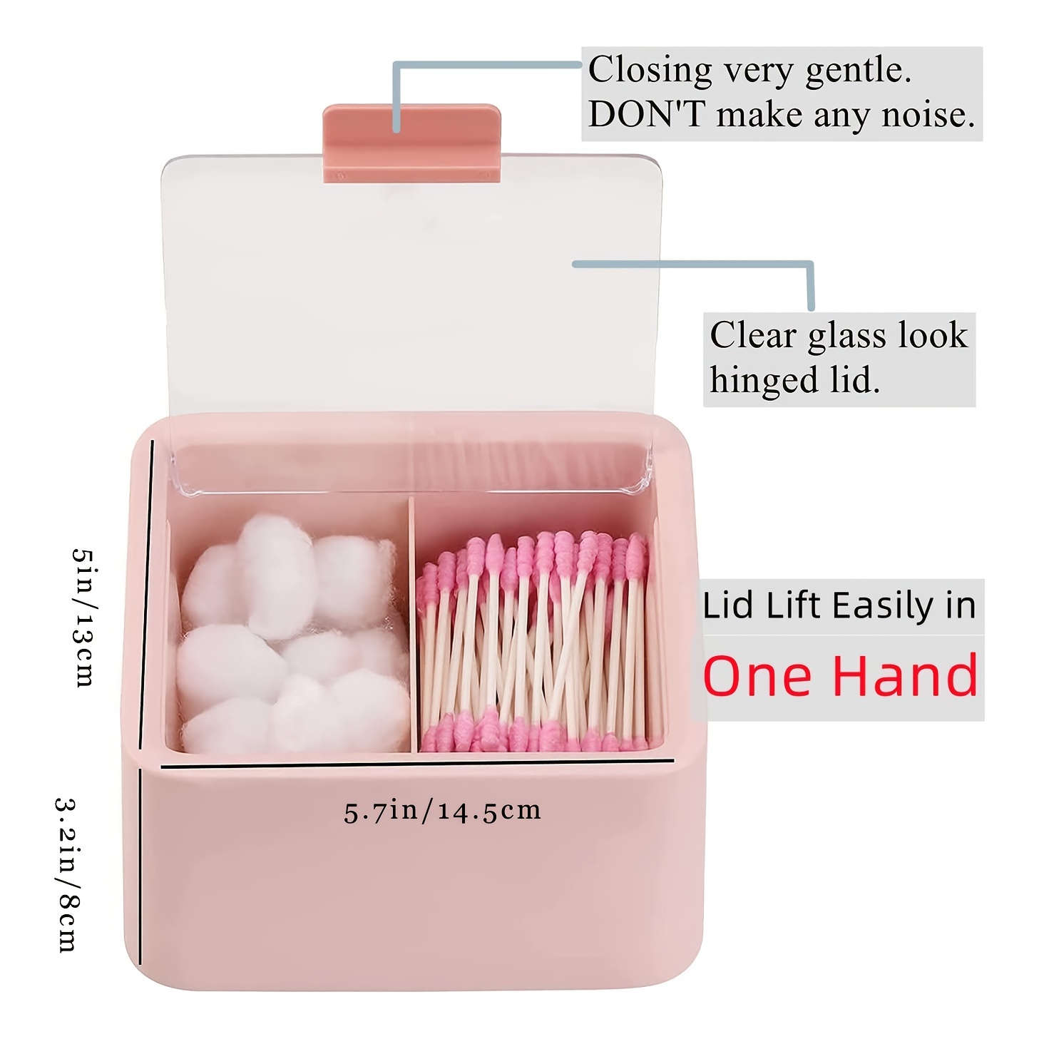 Bathroom Organizer Cotton Pads Storage Plastic Swab Holder Wall-mounted  Tampon Container Cotton Swab Holder Cosmetic