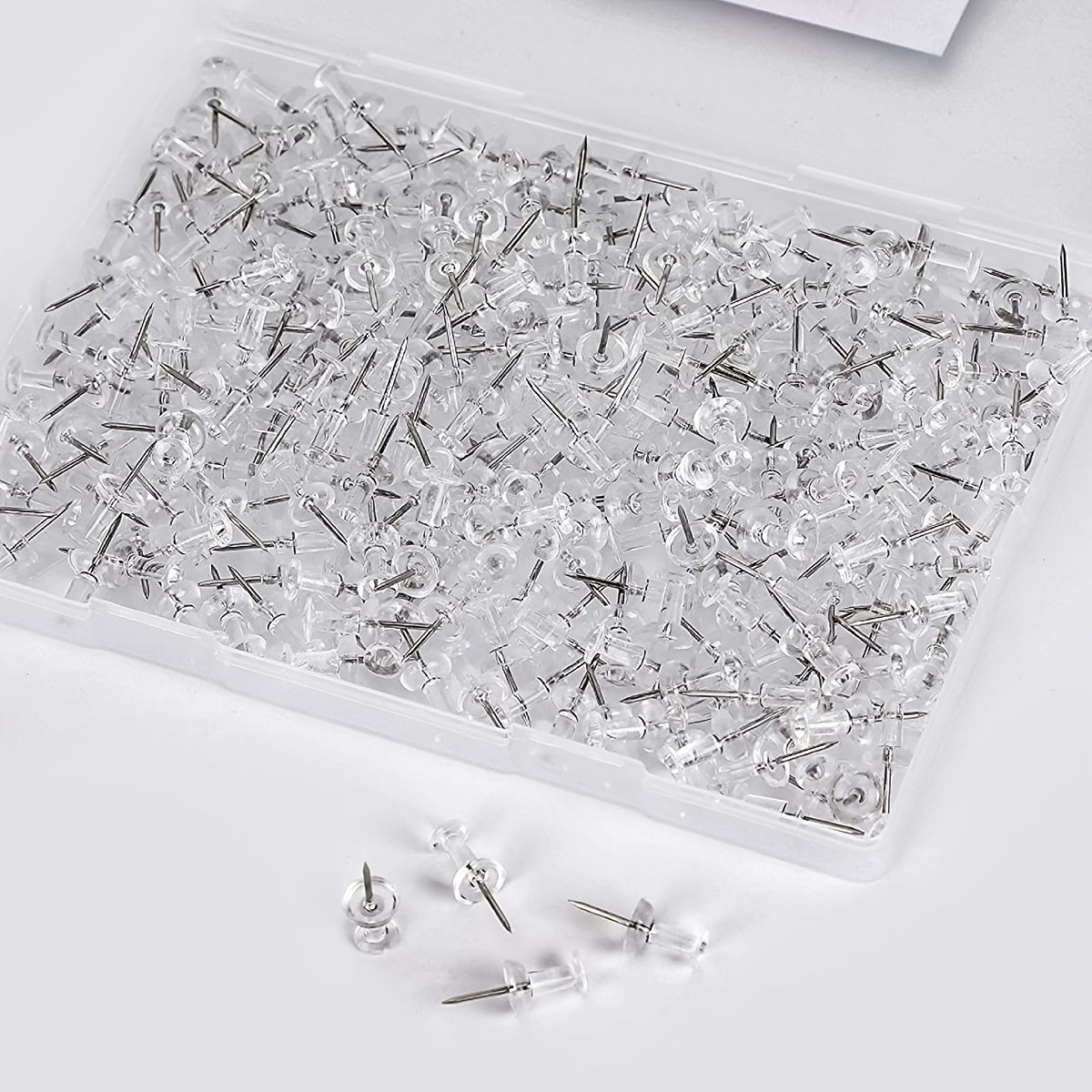 220 Count Pink Push Pins, Standard Plastic Head Steel Point Gold Thumb Tacks Decorative Push Pins For Cork Board Wall Hanging  B0d3qrh8n8