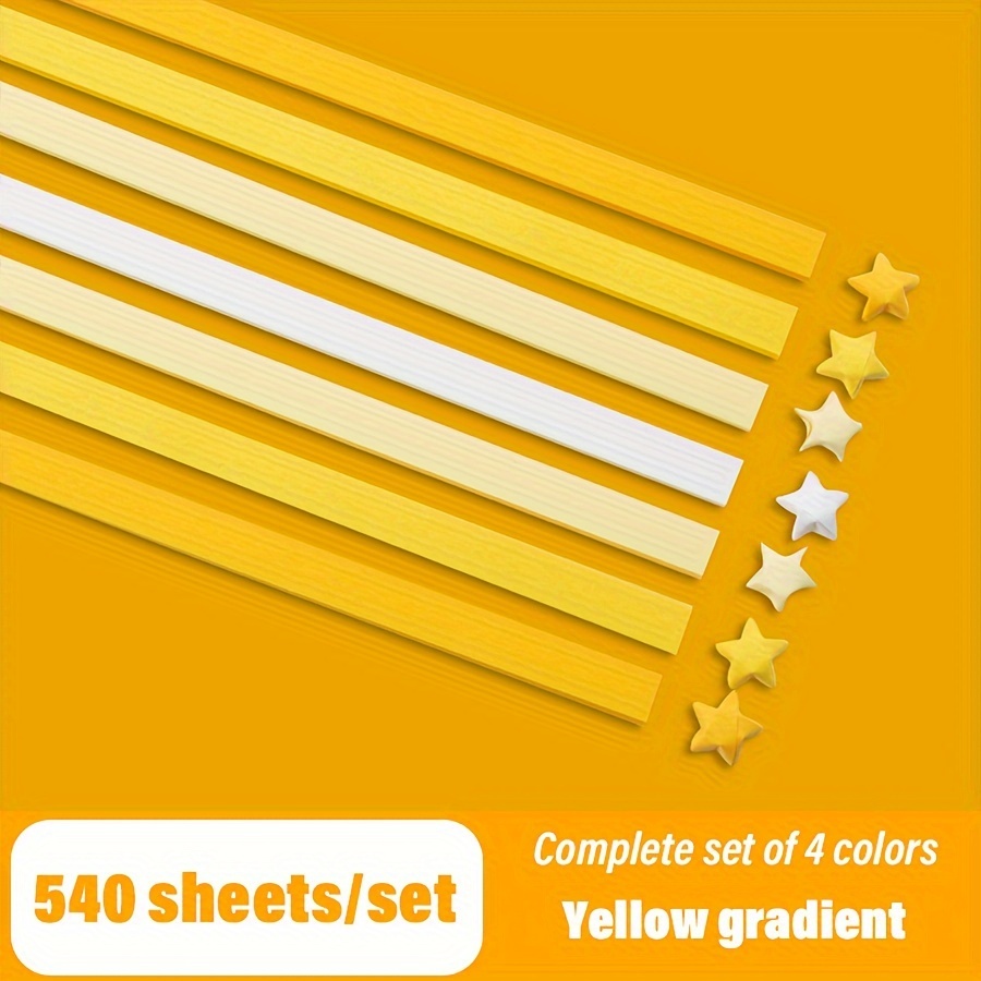 540 Sheets Origami Star Strips, 10Colors Origami Star Paper Strips, Double  Sided Lucky Star Colorful Paper, Solid Color Decoration Paper Strips Diy