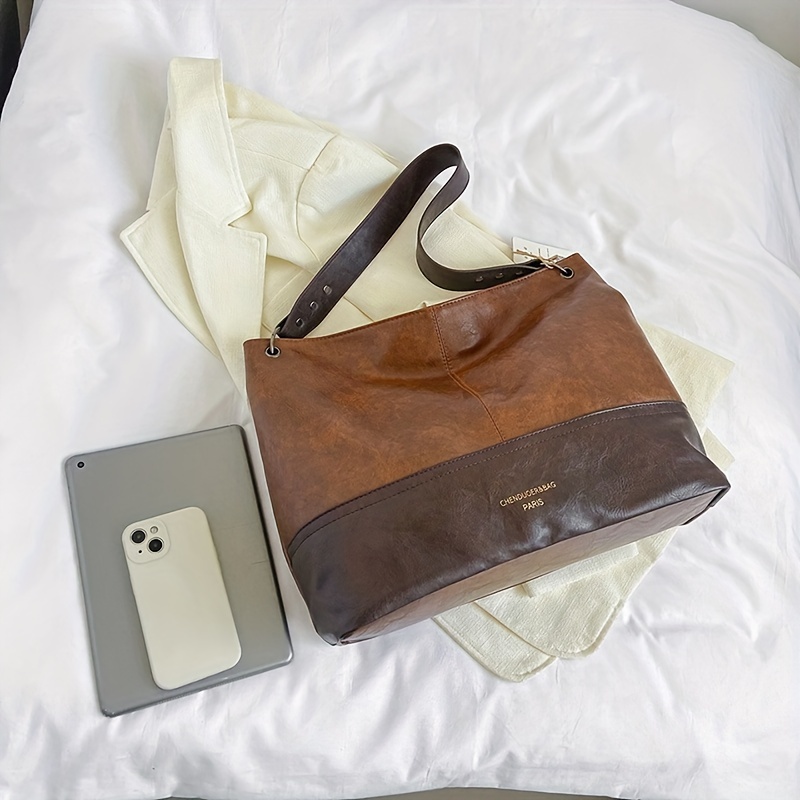 Vintage Patchwork Tote Bag Large Capacity Hobo Bag Crossbody Bag