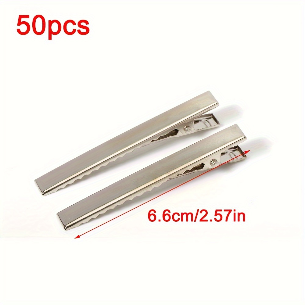 50pcs Alligator Hairpin Clips, DIY Hair Clip Accessories