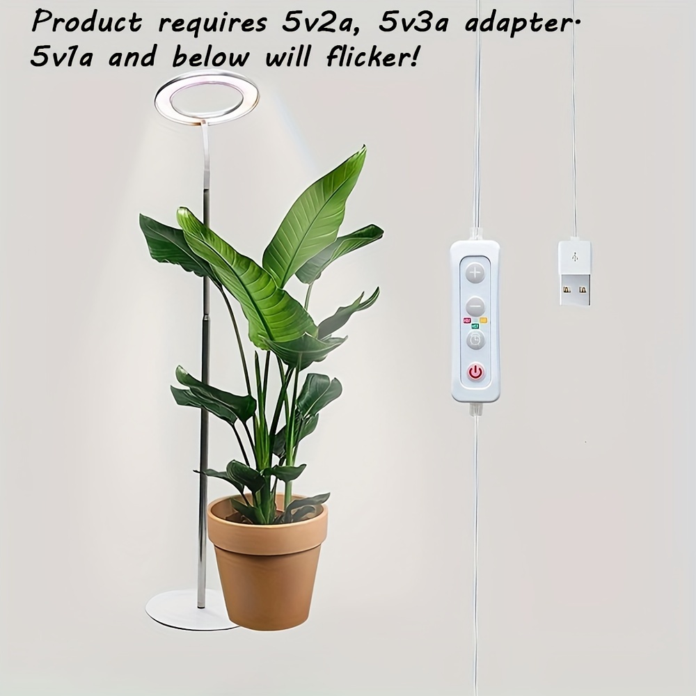 Sunicol Pflanzenlampe LED Pflanze Wachsen Lichtleiste, Rot Blau Spektrum,  USB,5V, LED-Pflanzenwachstumsleuchte mit USB-Kabel, für Zimmerpflanzen