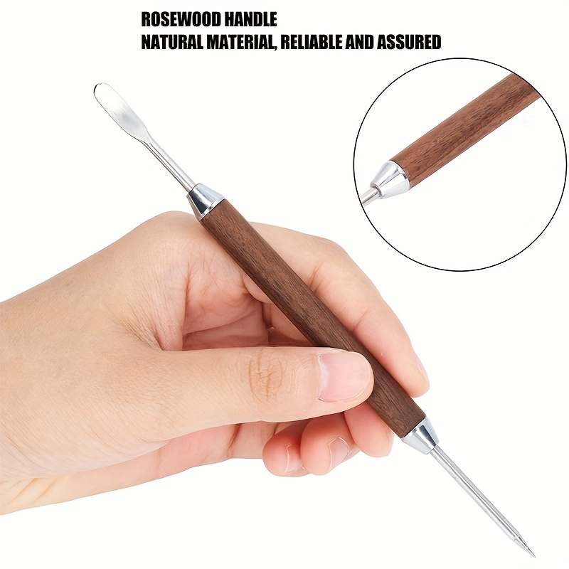 1pc Coffee Art Pen, Stainless Steel Latte Pull Flower Needle, Barista  Cappuccino Latte Needle With Wood Handle, Coffee Fancy Needle For DIY  Coffee Dec