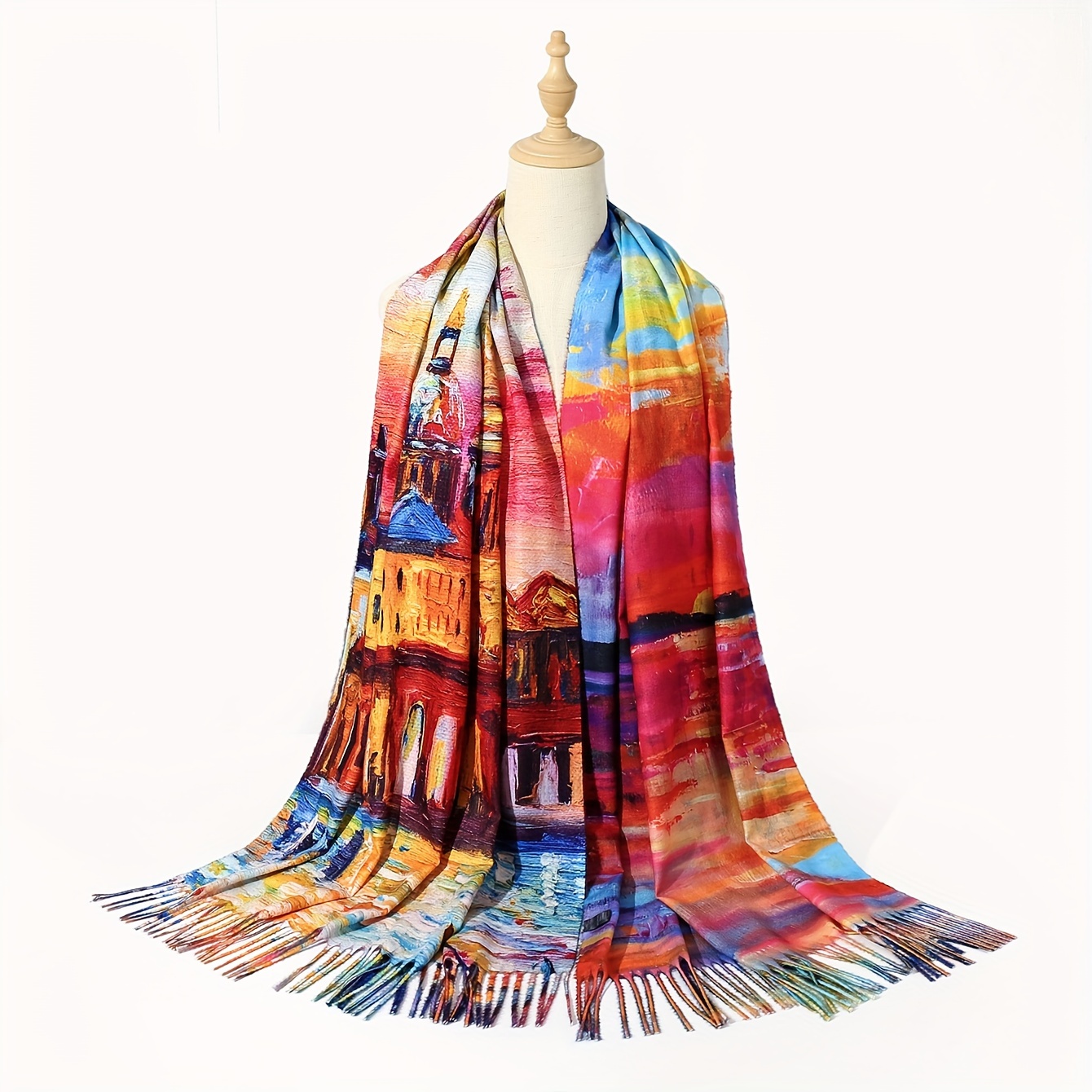 小物 ARTS&SCIENCE big tassel showl cashmere ARTS&SCIENCE big tassel showl cashmere（Starry Night Art