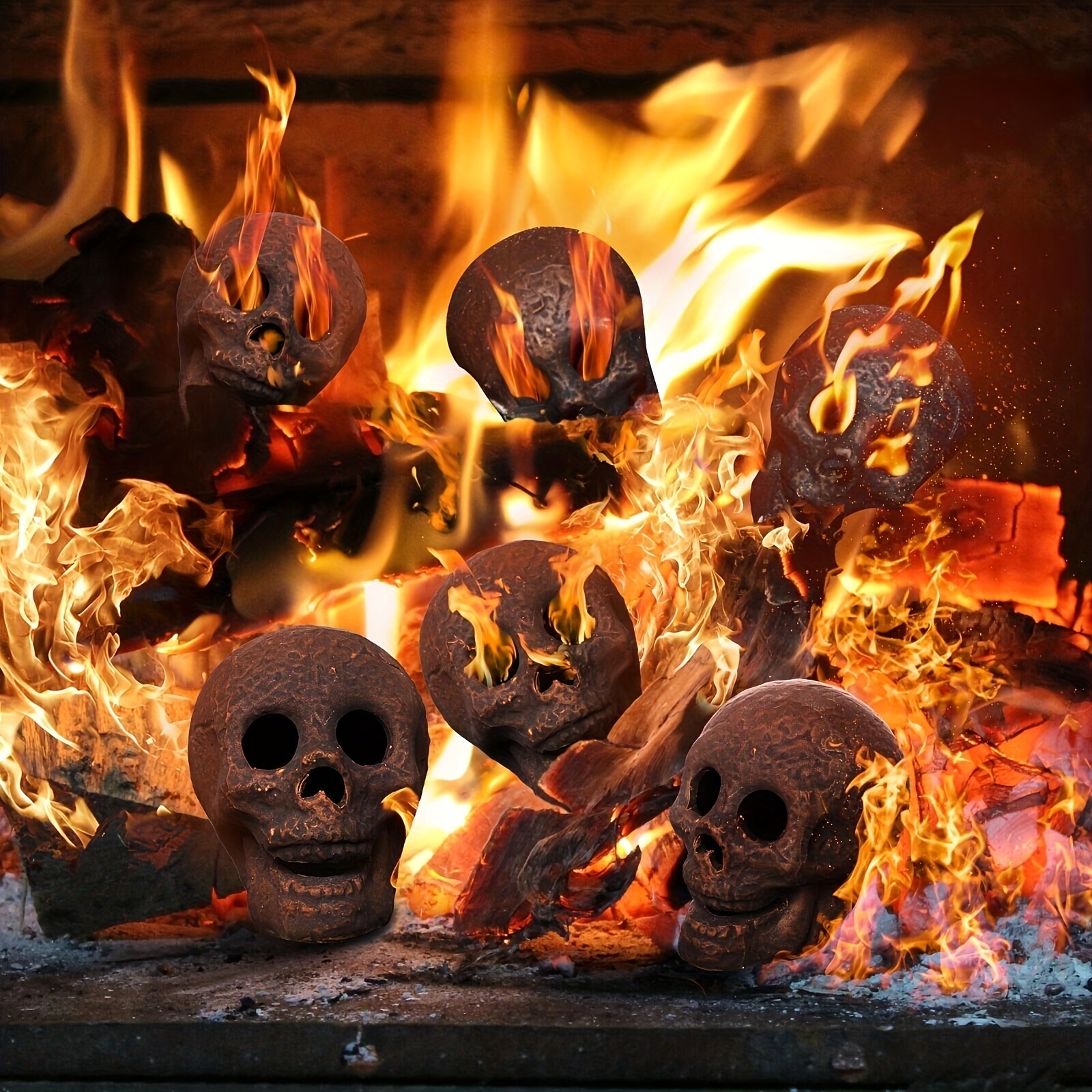 Fausse flamme 3D en carton pour cheminée, Halloween, Nouvel An, Noël,  Pâques, maison, cheminée, décoration d'intérieur