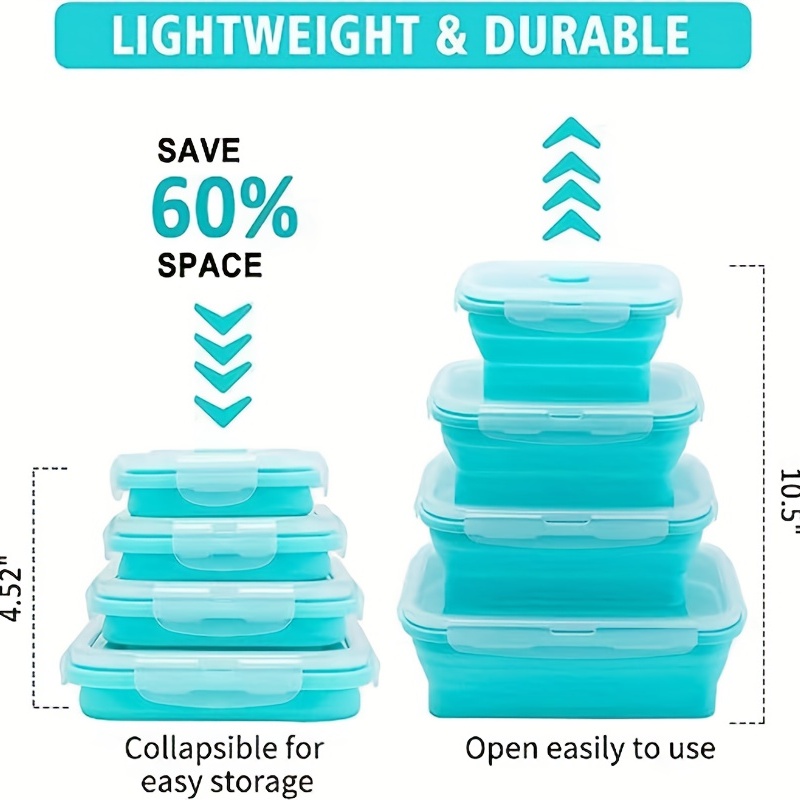 Durable Silicone Collapsible Food Storage Container with