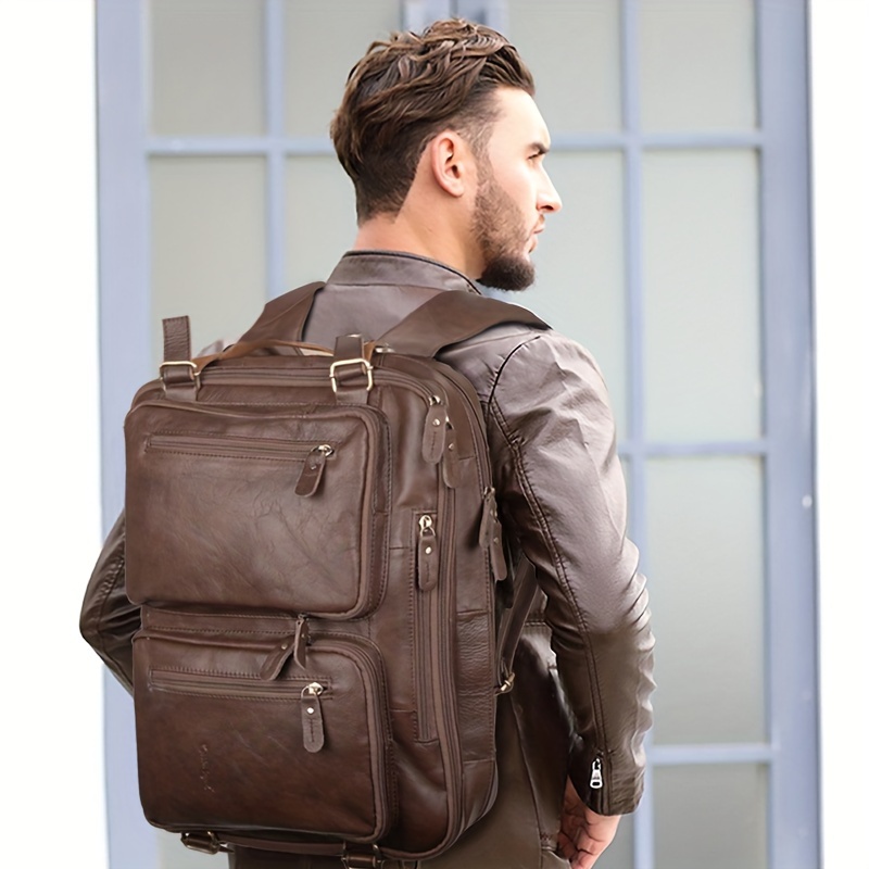 Mens leather backpack discount australia