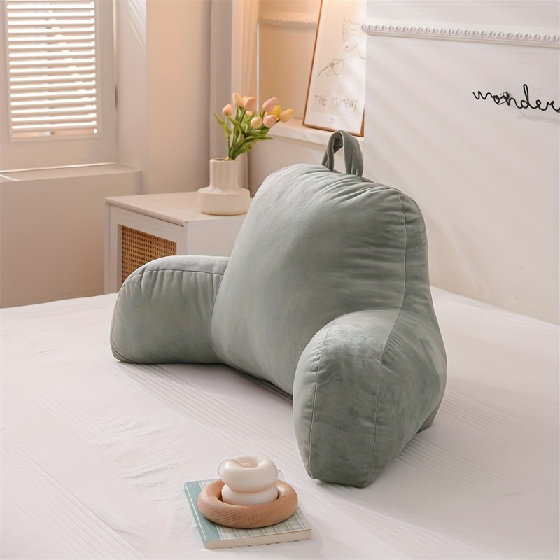 Jacquard Soft Velvet Reading Pillow Bed Wedge shaped Large - Temu