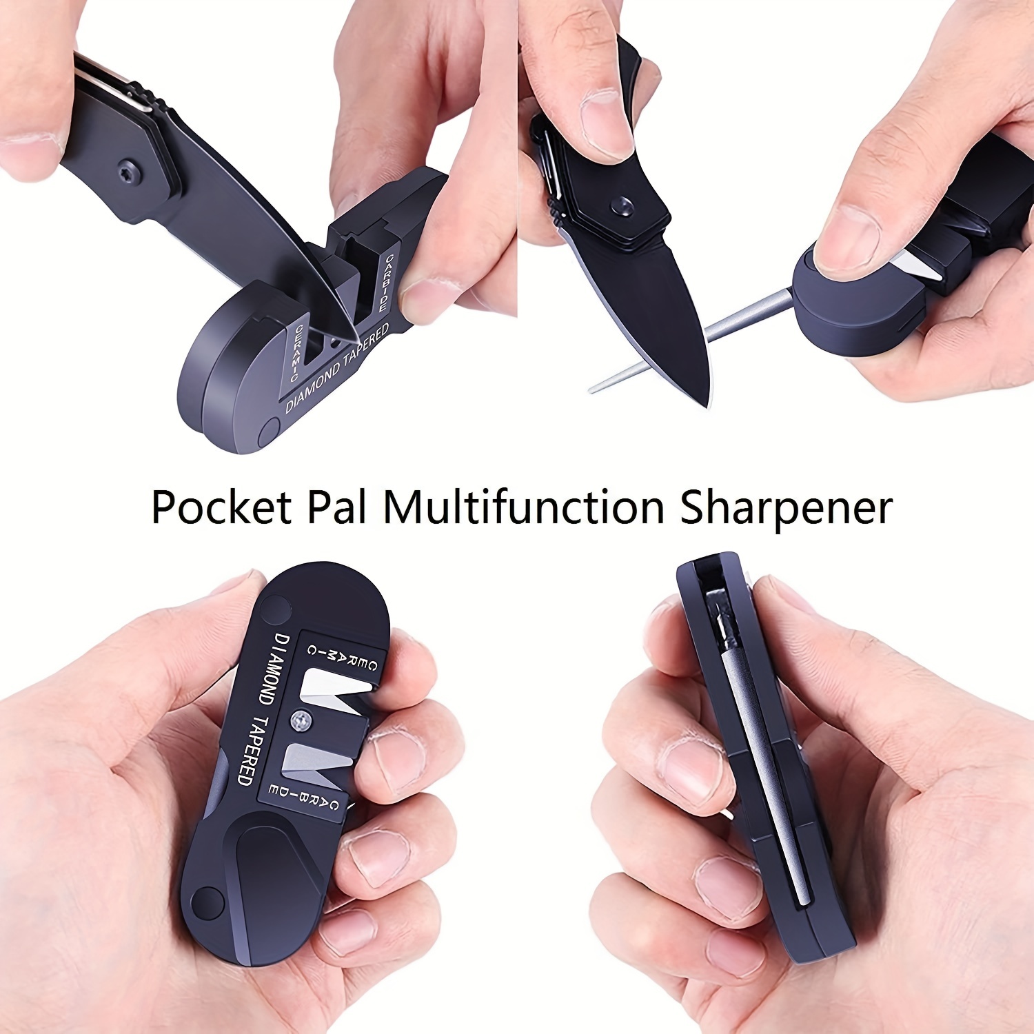 Pocket Knife Diamond Outdoor sharpener Tool Scissor Sharpen Fish Hook  Tungsten Ceramic Whetstone Camp Hunting portable Sharpener