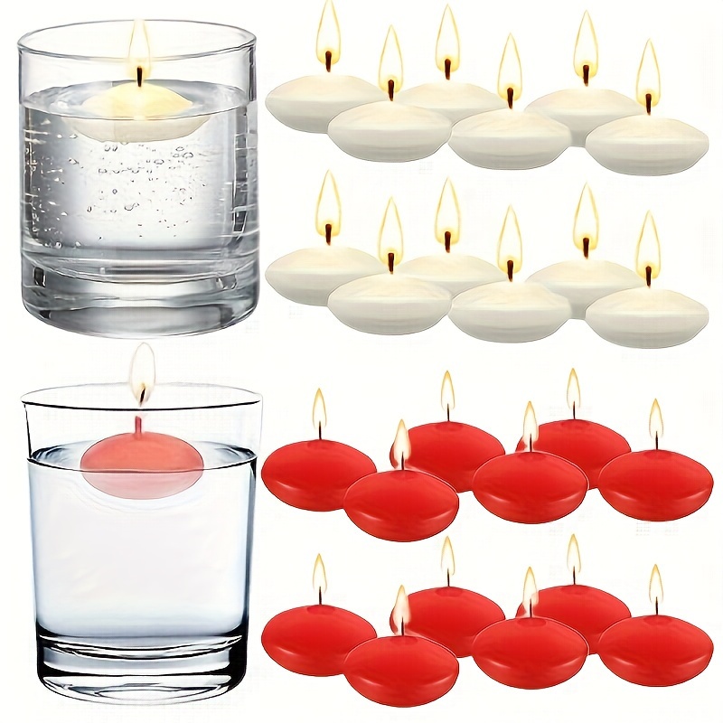 Confezione da 24 candele galleggianti candele profumate senza