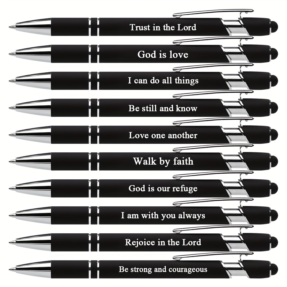 4 Pieces Bible Pens Inspirational Ballpoint Pens in Matching Gift