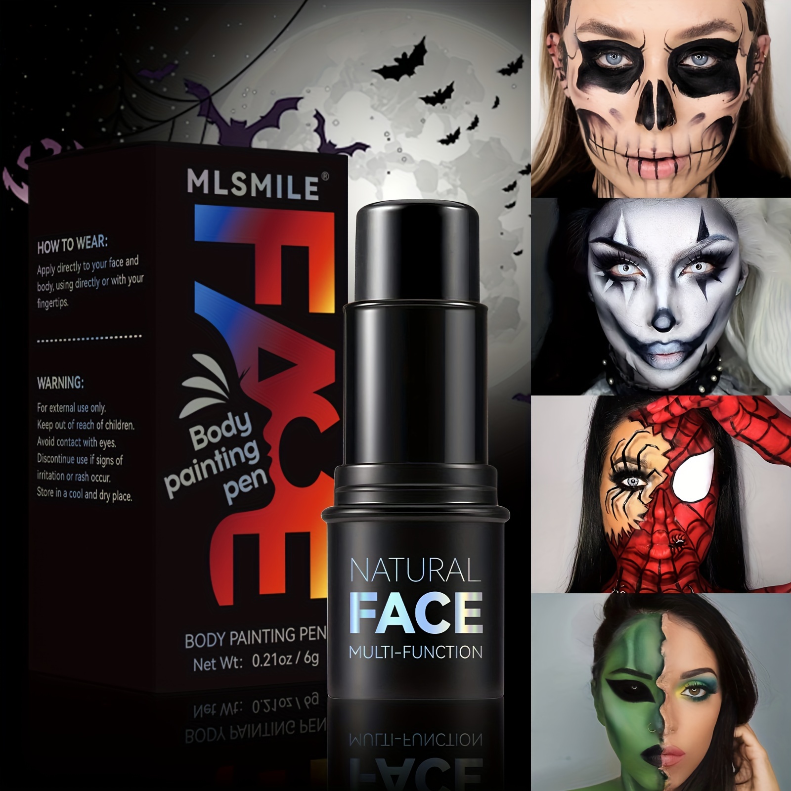 1Pc Halloween Face Body Painting Stick Cream Waterproof UV Light