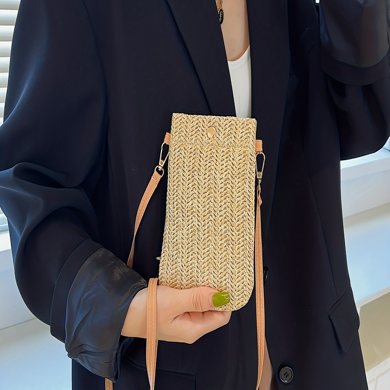 Small crossbody straw on sale bag