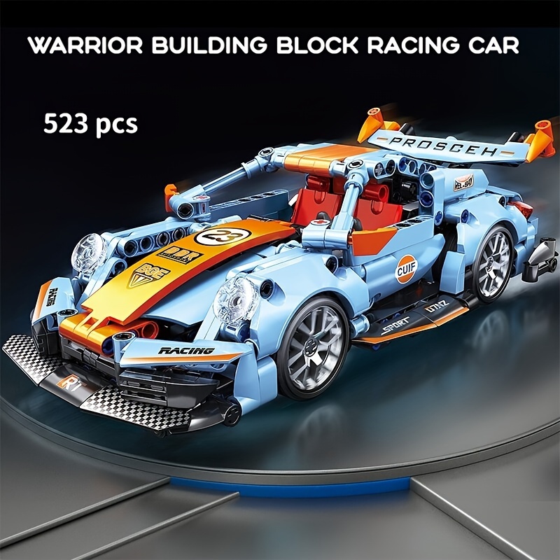 New + Blue Sports Car Technology New Model Toy Car Building - Temu