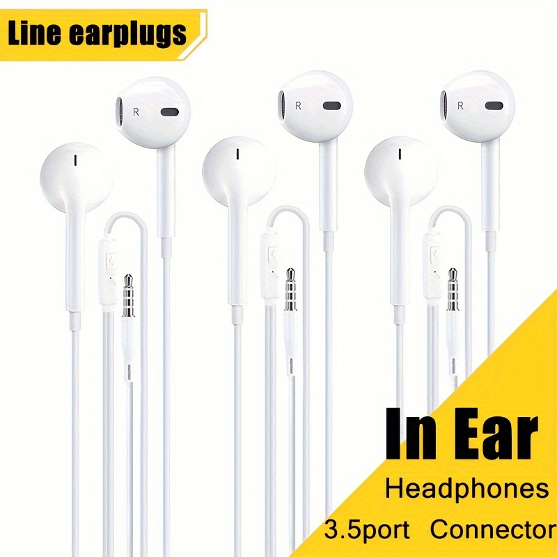  2 Pack with Apple Earbuds 3.5mm Wired Earbuds