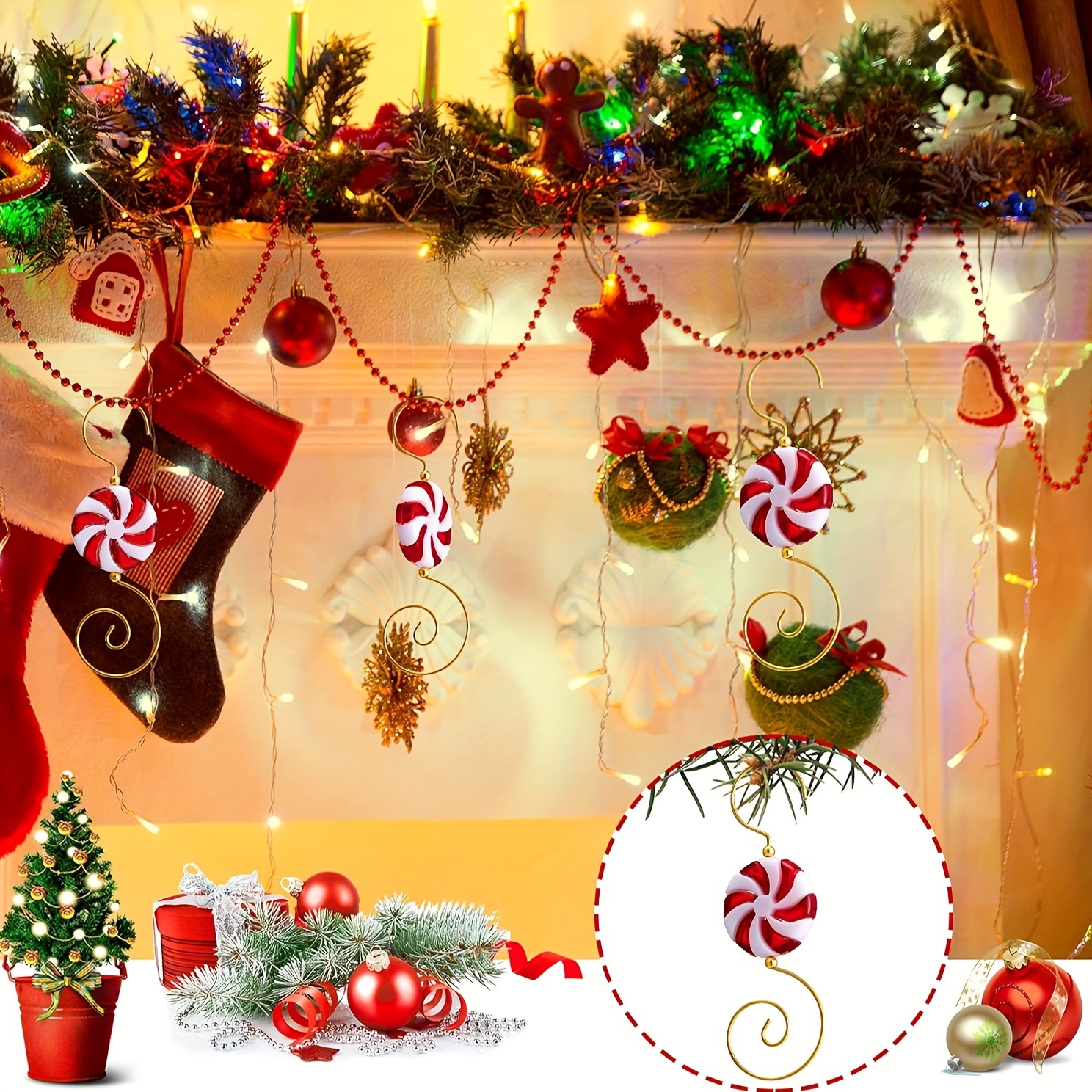 Christmas Ornament Hooks Metal Wire Hooks S shaped Hangers - Temu