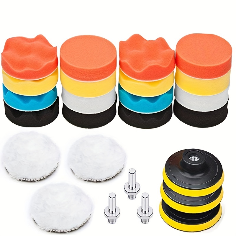 3Inch Drill Polishing Pads 11Pcs Car Polishers and Buffers Buffing Kits  Sponge Drill Attactment for Auto Polisher,Sanding,Waxing