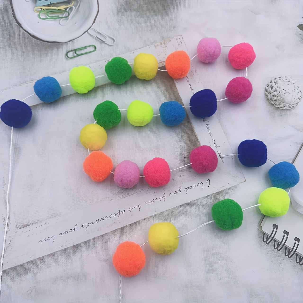 Blossom Pom Palette // Felt Pom-poms // Multi Colored Felt Balls, DIY  Garland Kit, Rainbow Crafts, Wool Beads, Decor 