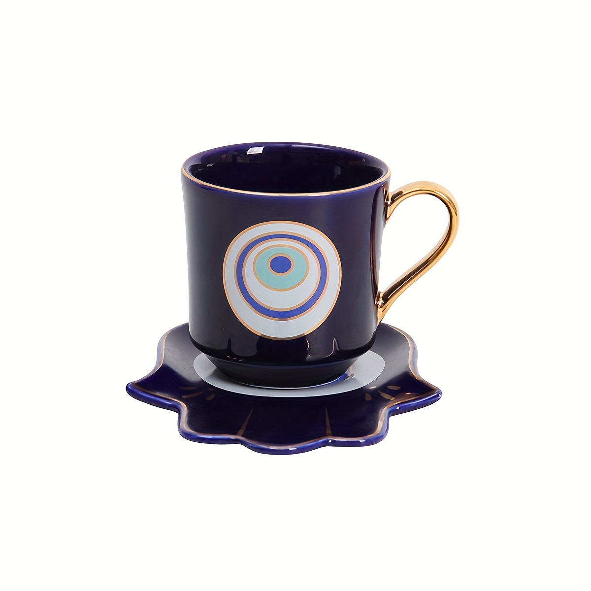 Artisanal Evil Eye Coffee Mug - Handmade Turkish Evil Eye Protection Ceramic  Mug – Enjoy Ceramic Art