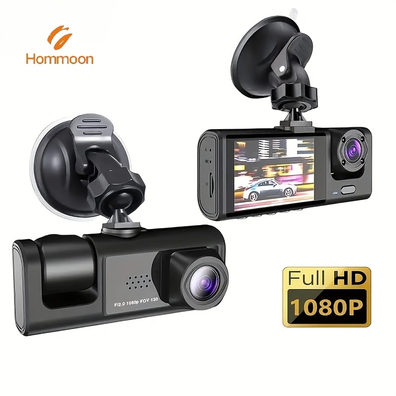  Dash Camera for Cars, 3 Channel 4K Dash Cam Front and Rear  Inside,1080P Full HD 170 Deg Wide Angle Dashboard Camera with 64GB Card,  IPS Screen,Built in IR Night Vision,G-Sensor,Loop Recording 