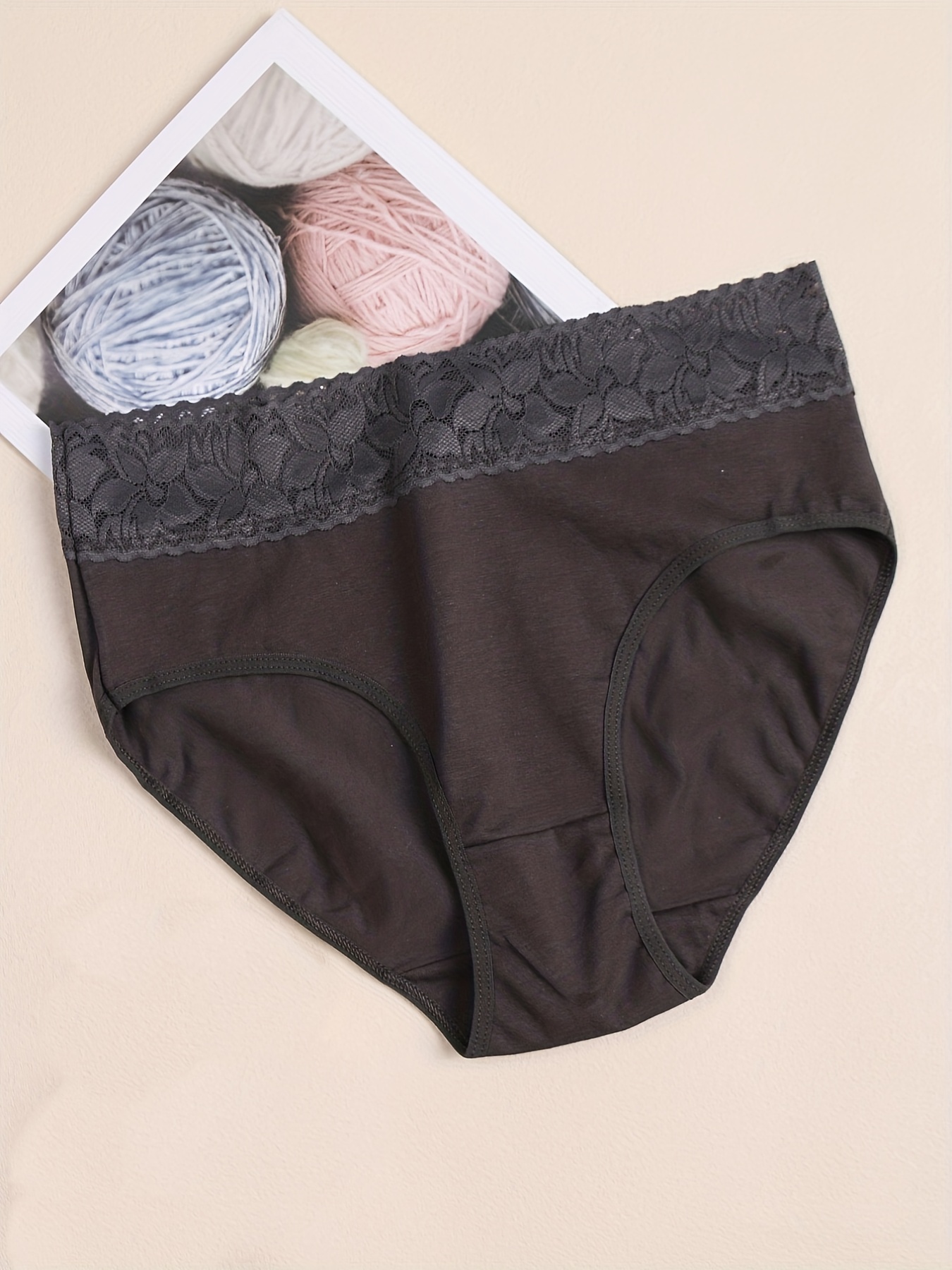 Plus Size Elegant Underwear Set Women's Plus Contrast Lace - Temu