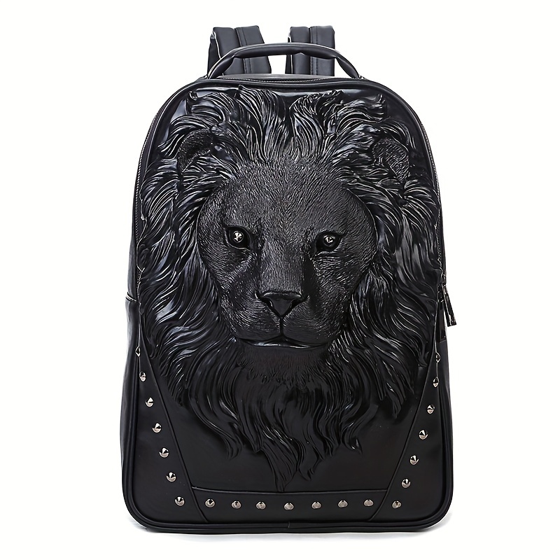 3d lion 2024 head backpack