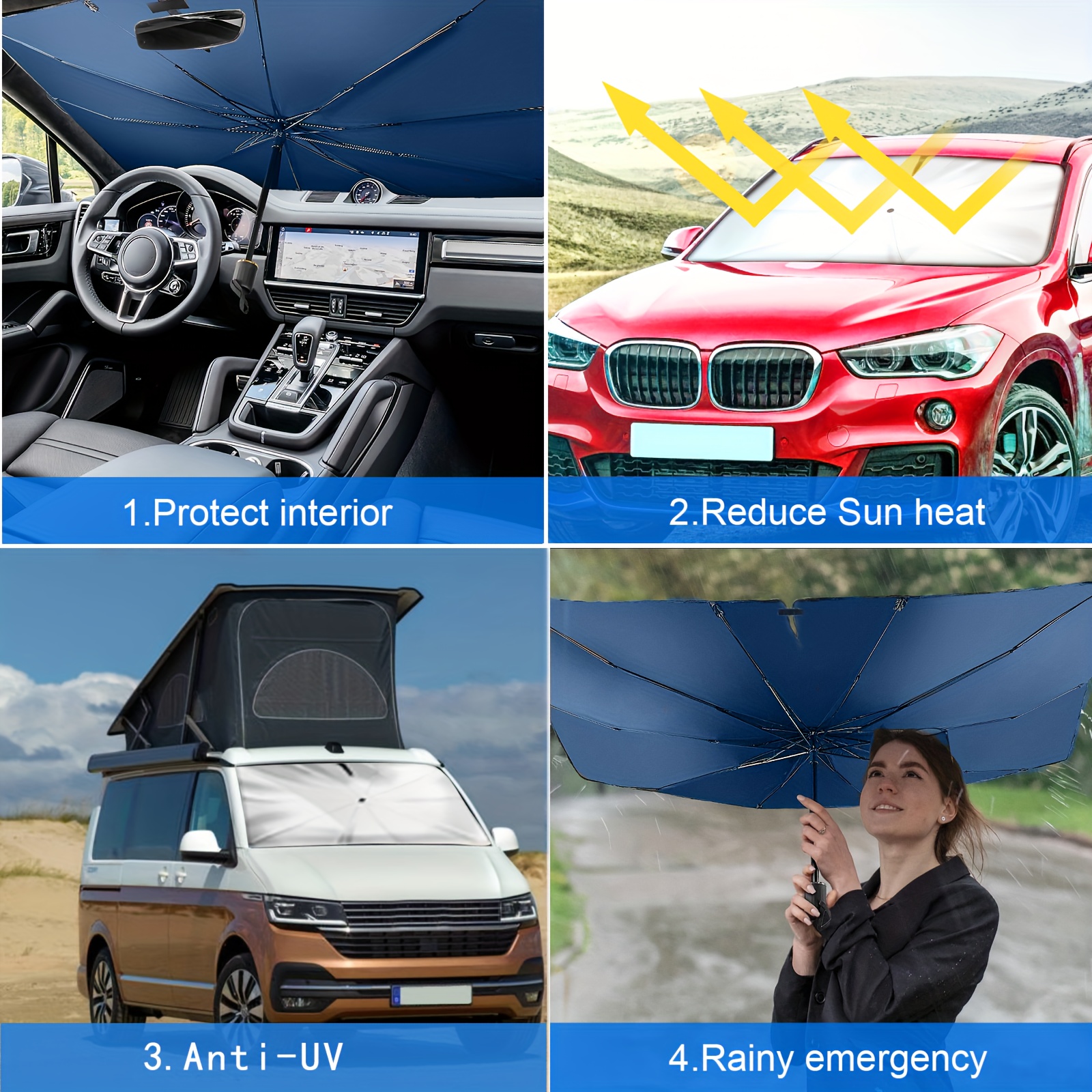 Kaufe Anti-UV-Schutz Auto-Sonnenschutz-Abdeckung, blockiert UV-Autoabdeckung