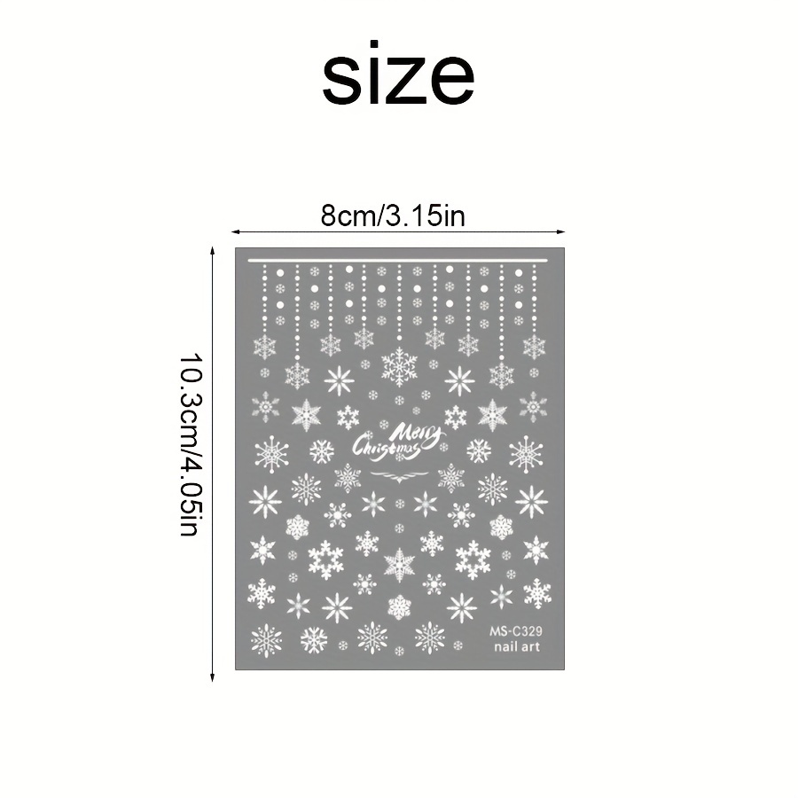 Snowflake Nail Art Decals - Self Adhesive Winter Nail Stickers