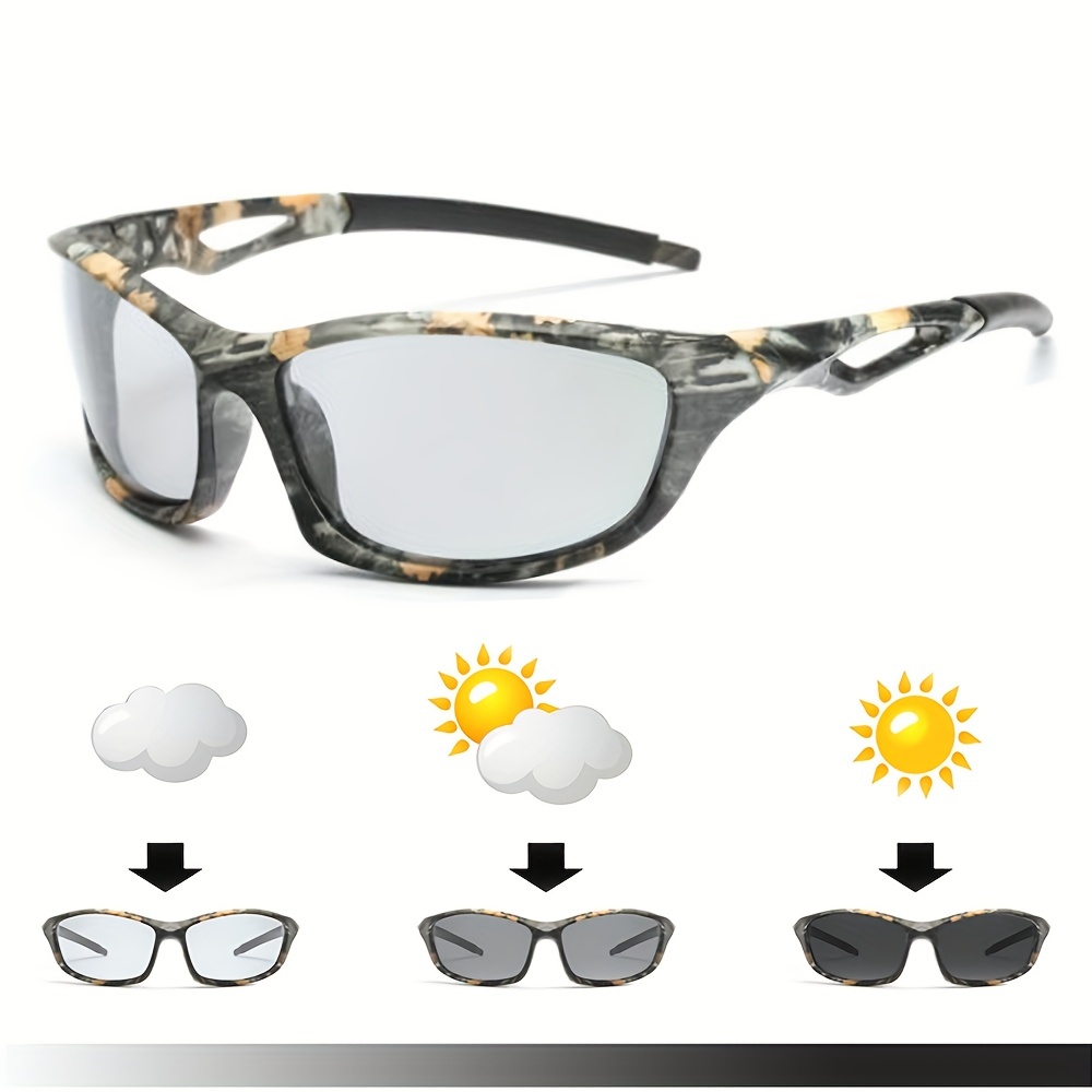 Polarized Photochromic Sunglasses For Outdoor Sports Uv400 - Temu
