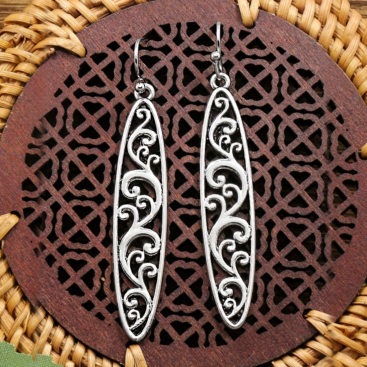 Vintage Tribal Style Women's Dangle Earrings Geometric Totem