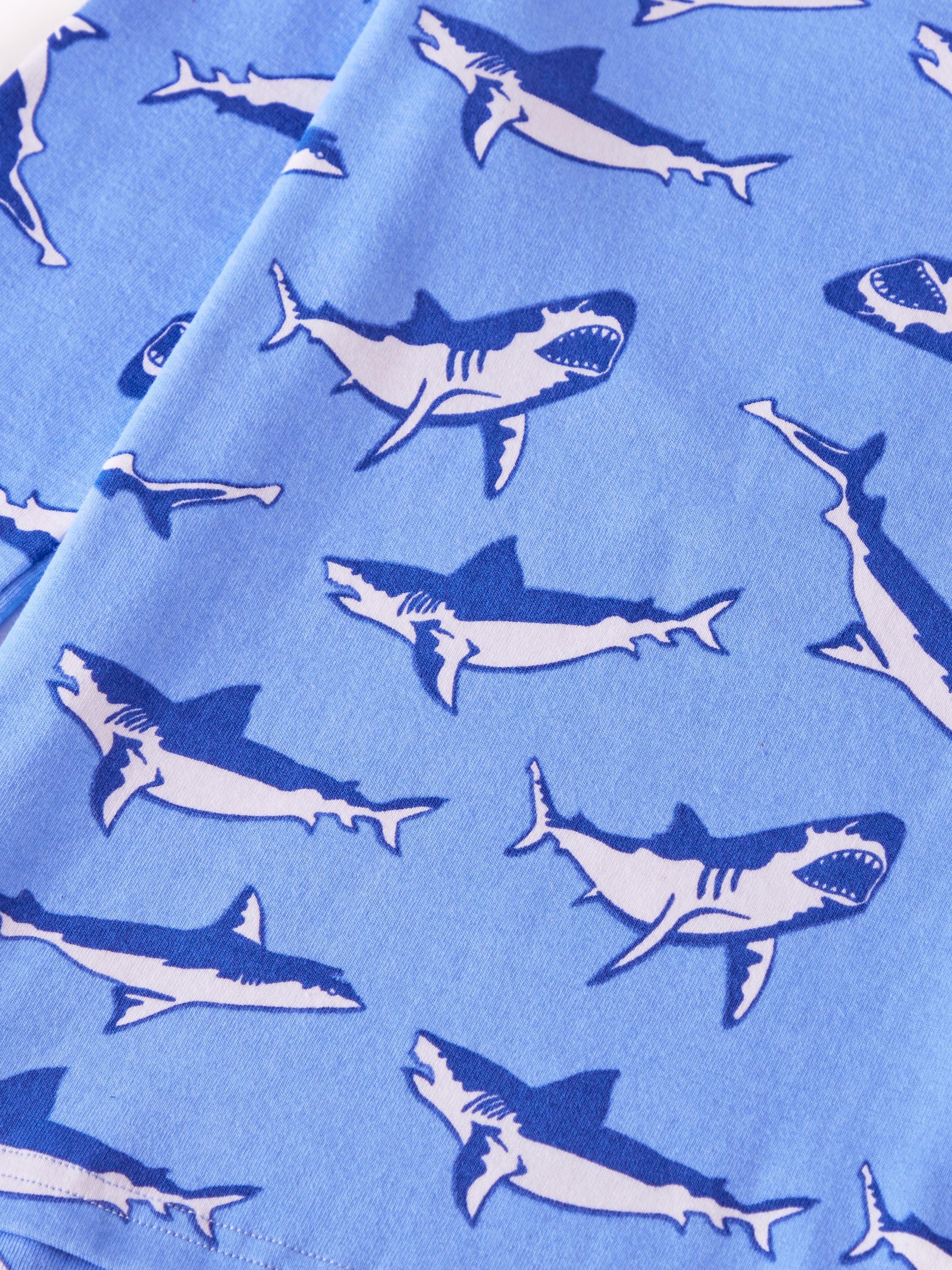 Boys Shark Print Fleece Pajama Pants