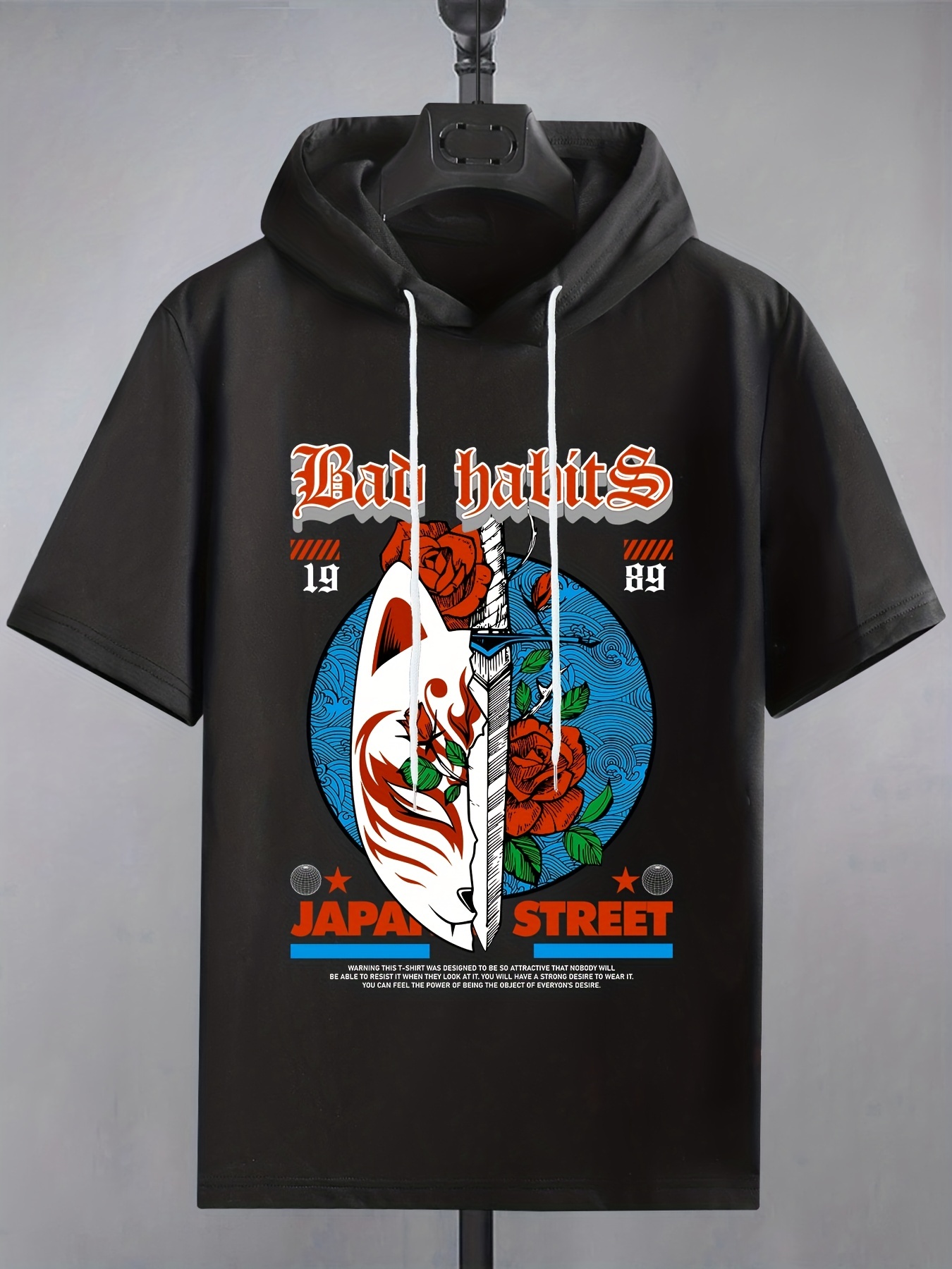 Japanese Short Sleeve Hoodie - Japanese Clothing