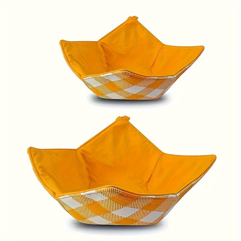 Microwave Bowl Holders Hot Food Plaid Pattern Bowl - Temu