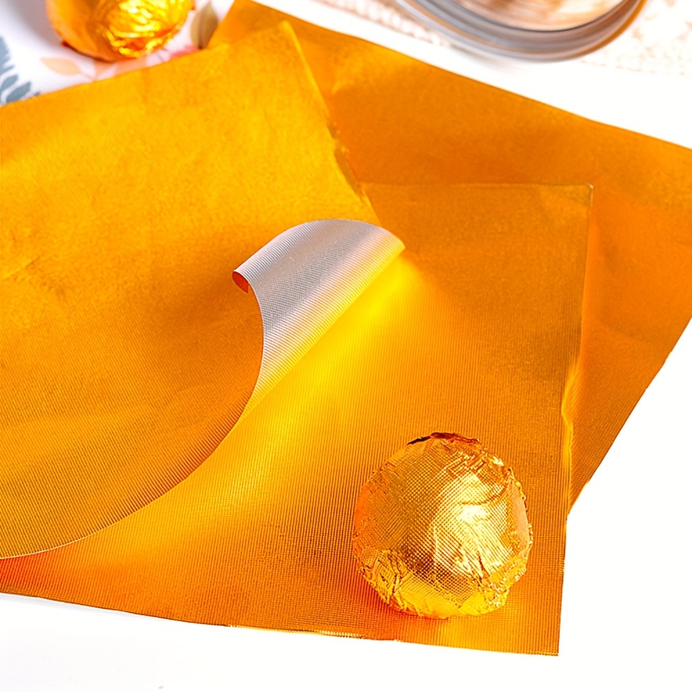 Golden Candy Wrappers Golden Aluminum Foil Candy Chocolate - Temu