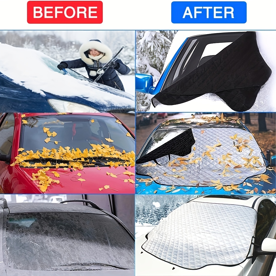 Car Windshield Snow Cover Defrosting Ice Sunshade Winter - Temu