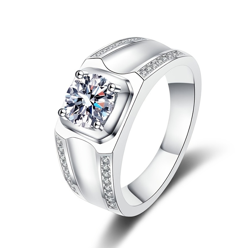 Sterling silver promise 2025 rings for him