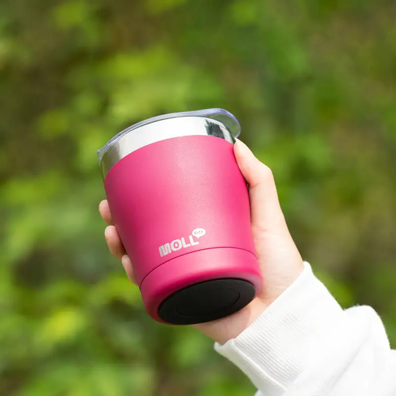 Insulated Stainless Steel Mug With Spill-proof Lid And Straw