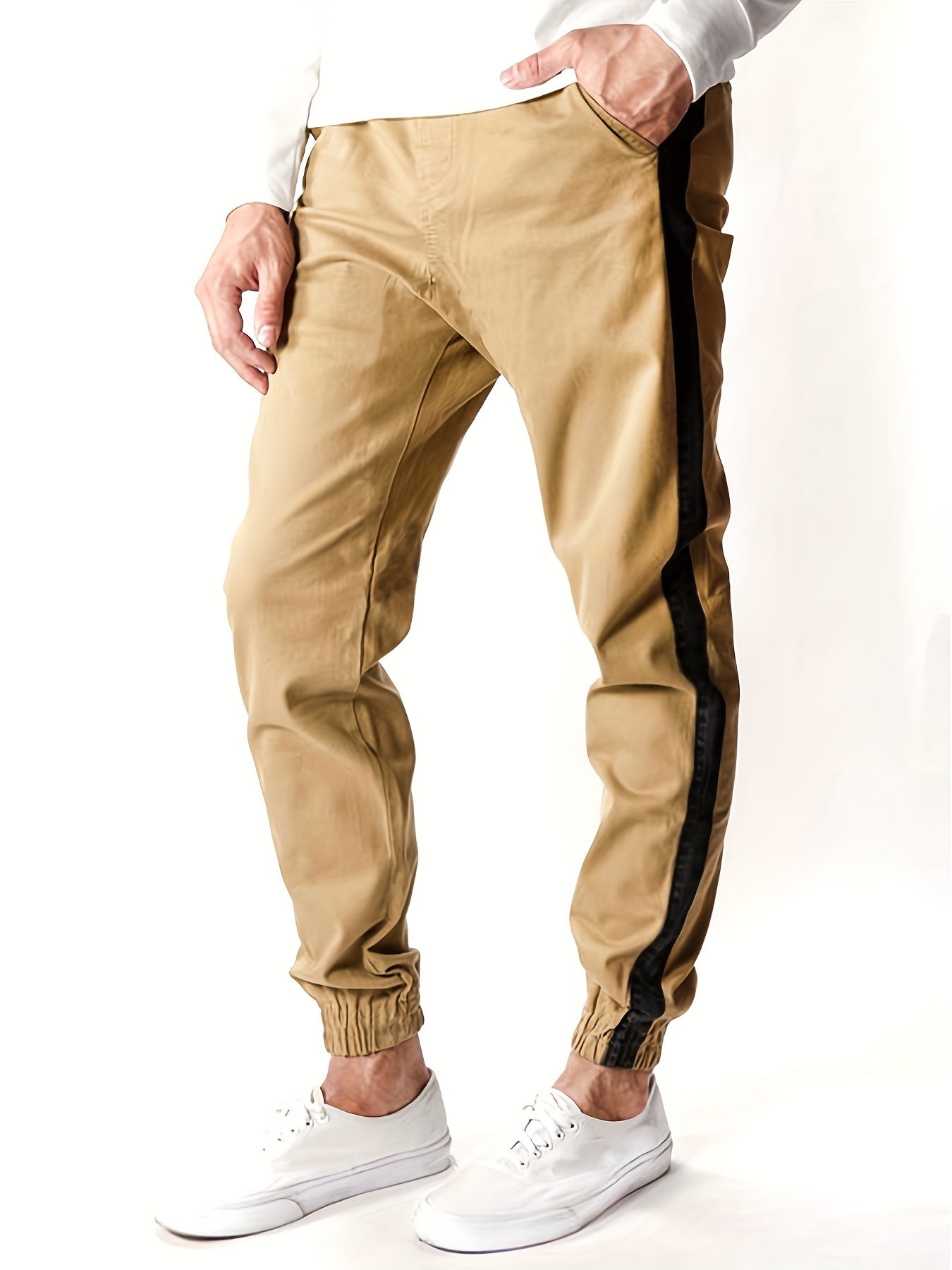 Trendy Tapered Joggers Pantalones Deportivos Informales Con - Temu Chile