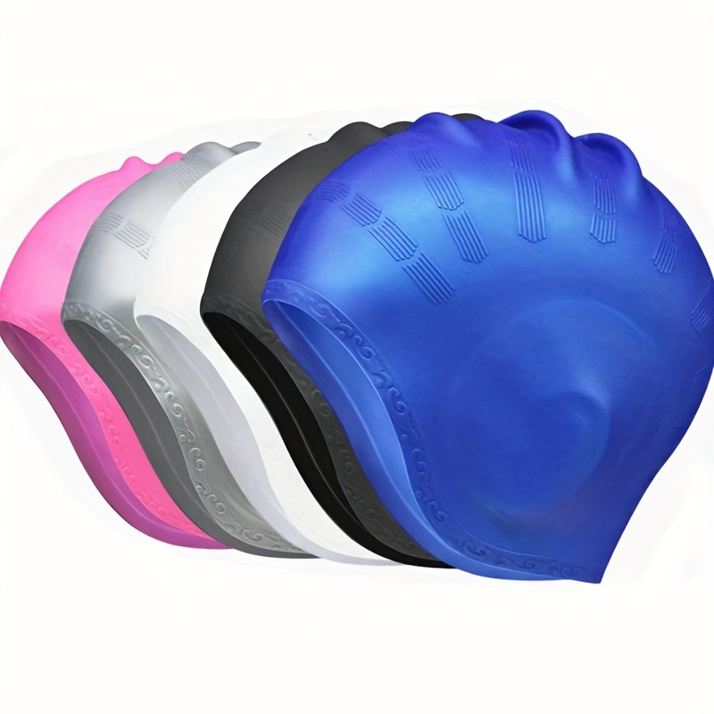 

Durable Silicone Swimming Cap With Ear Pockets For Adults And Teens - Protects Long Hair And Provides High Elasticity
