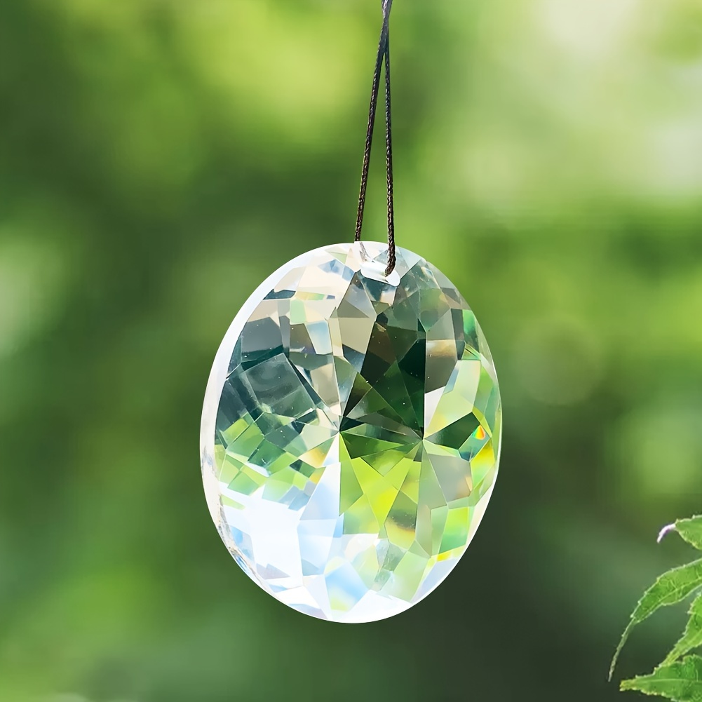 2PC Fengshui Faceted Prism Ball Suncatcher Crystal Hanging
