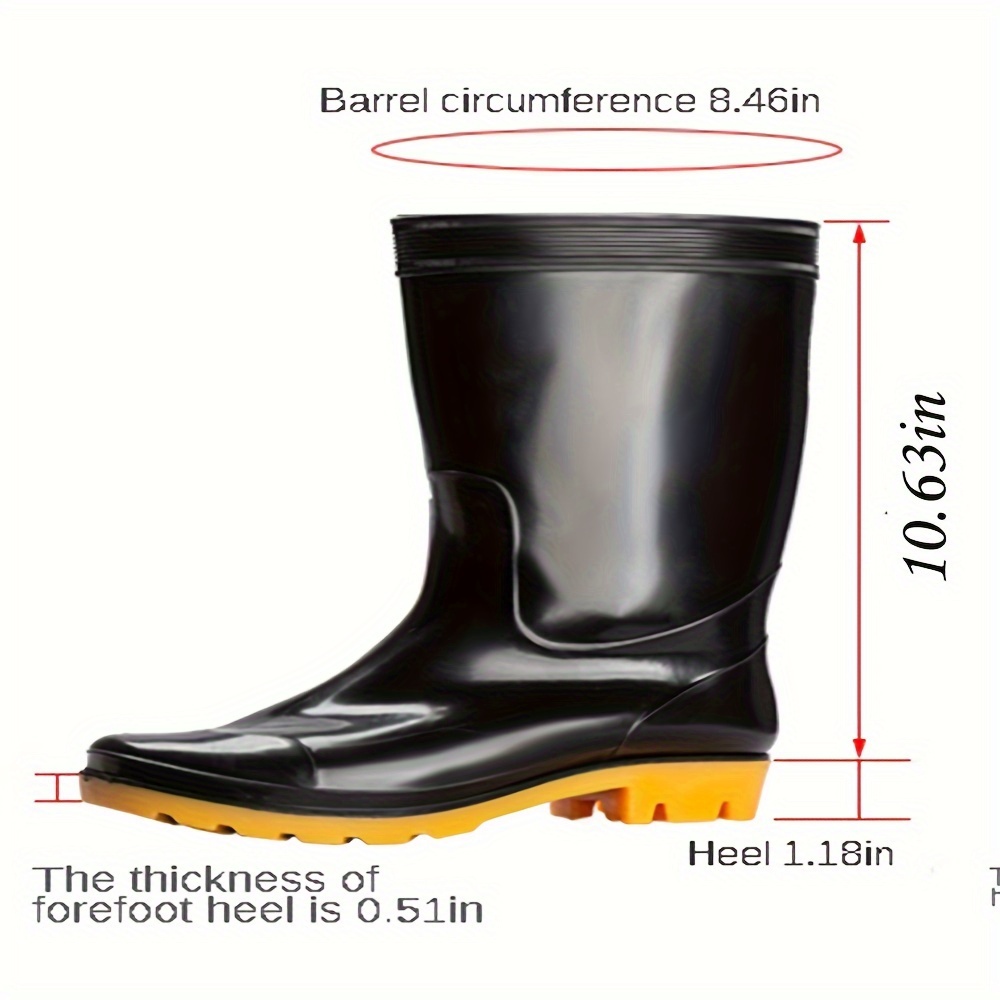 Rain Boots For Men Waterproof Anti Slipping Knee High Rubber Boots For  Outdoor Fishing Work And Garden Shoes, Shop The Latest Trends
