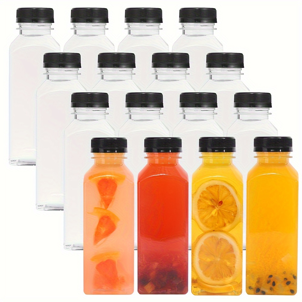 Transparent Plastic Empty Soft Drink Containers Water Bottles with Lid for  Juice