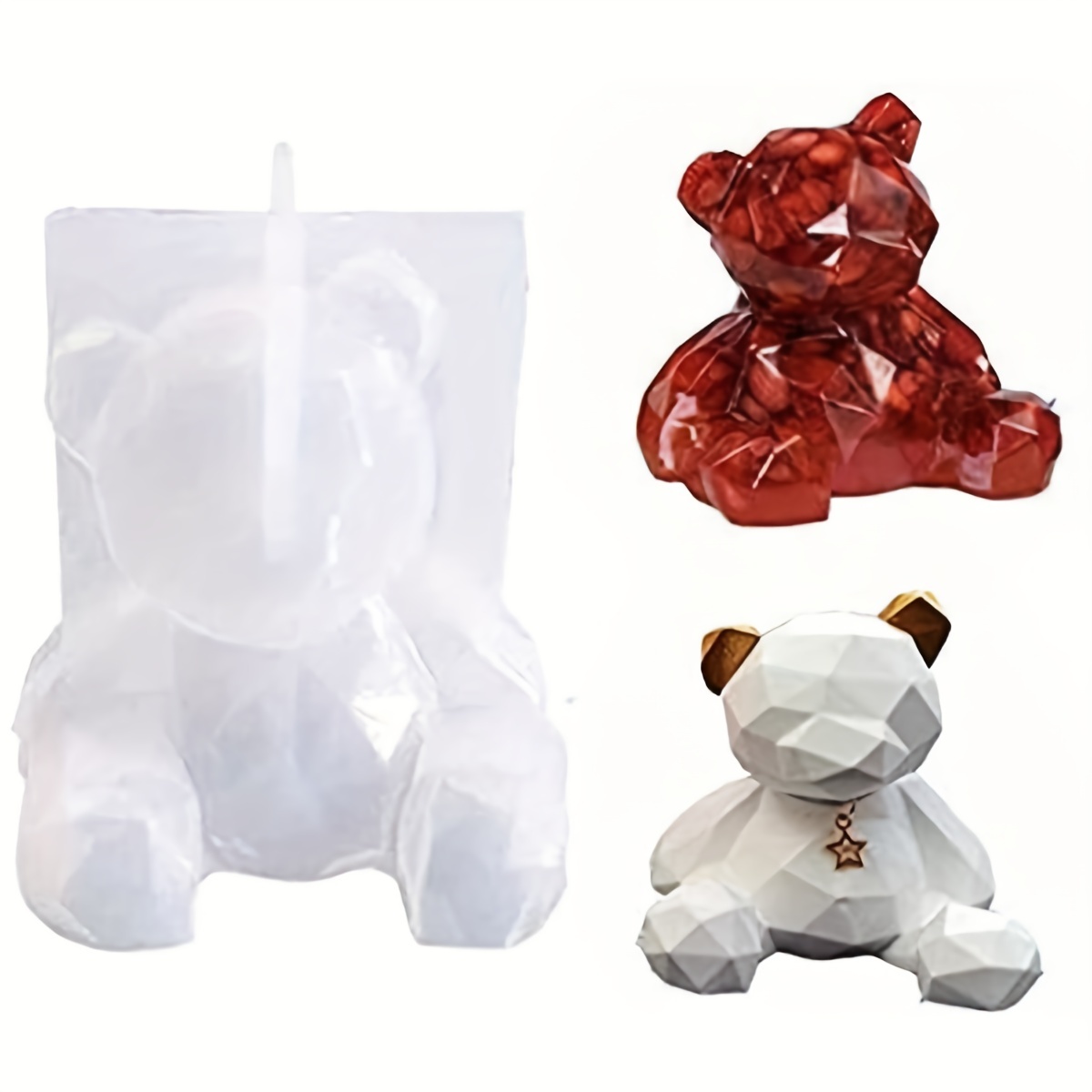 3d Bear Mold Bear Candle Mold Resin Casting Mold Soap Making - Temu