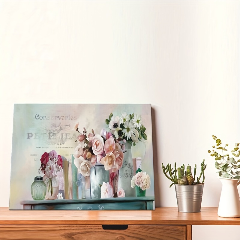 1 Unid Floral Canvas Prints Wall Art Farmhouse Baño - Temu Chile