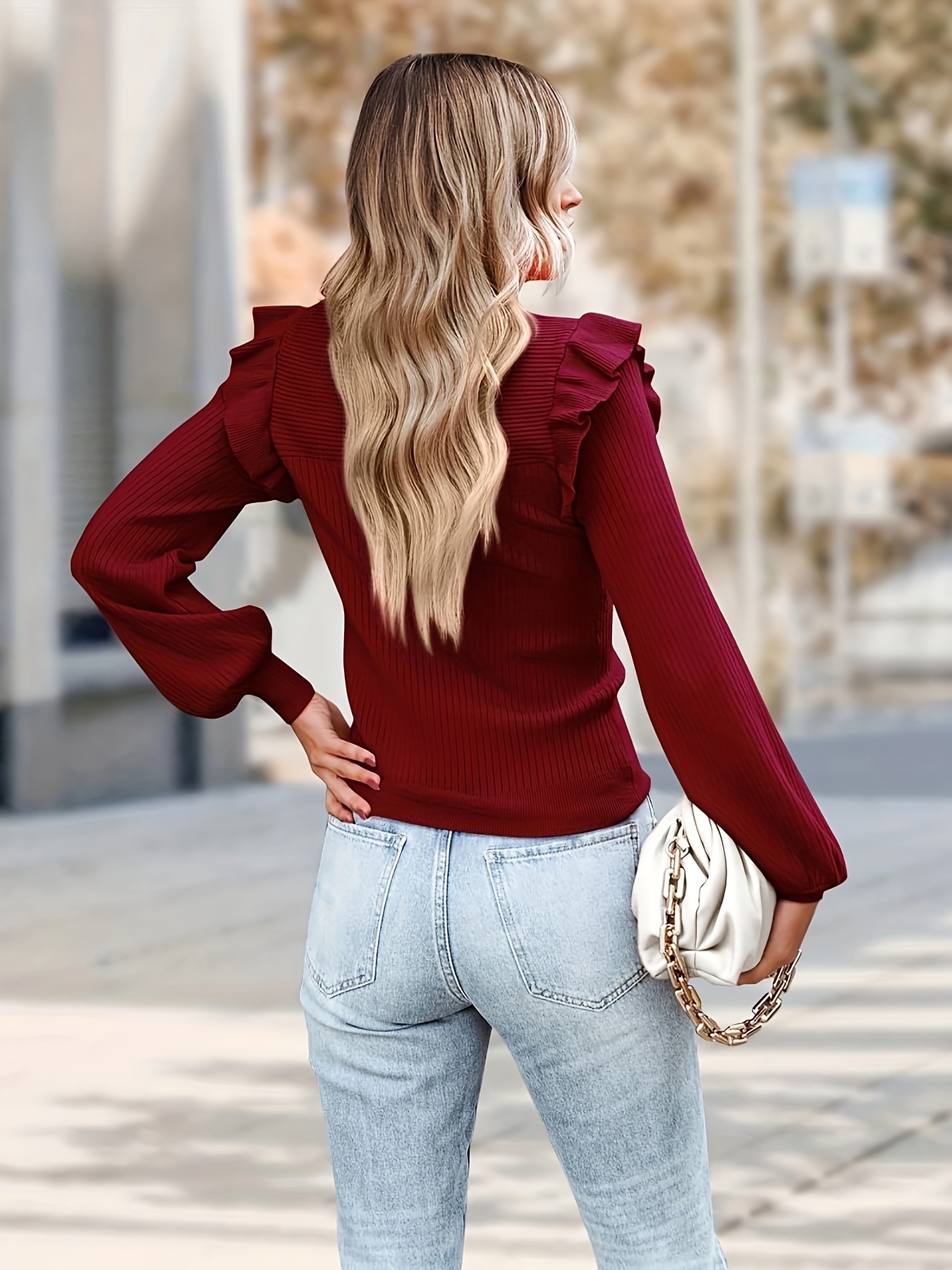 suéter liso cuello suéter delgado larga Temu Mexico