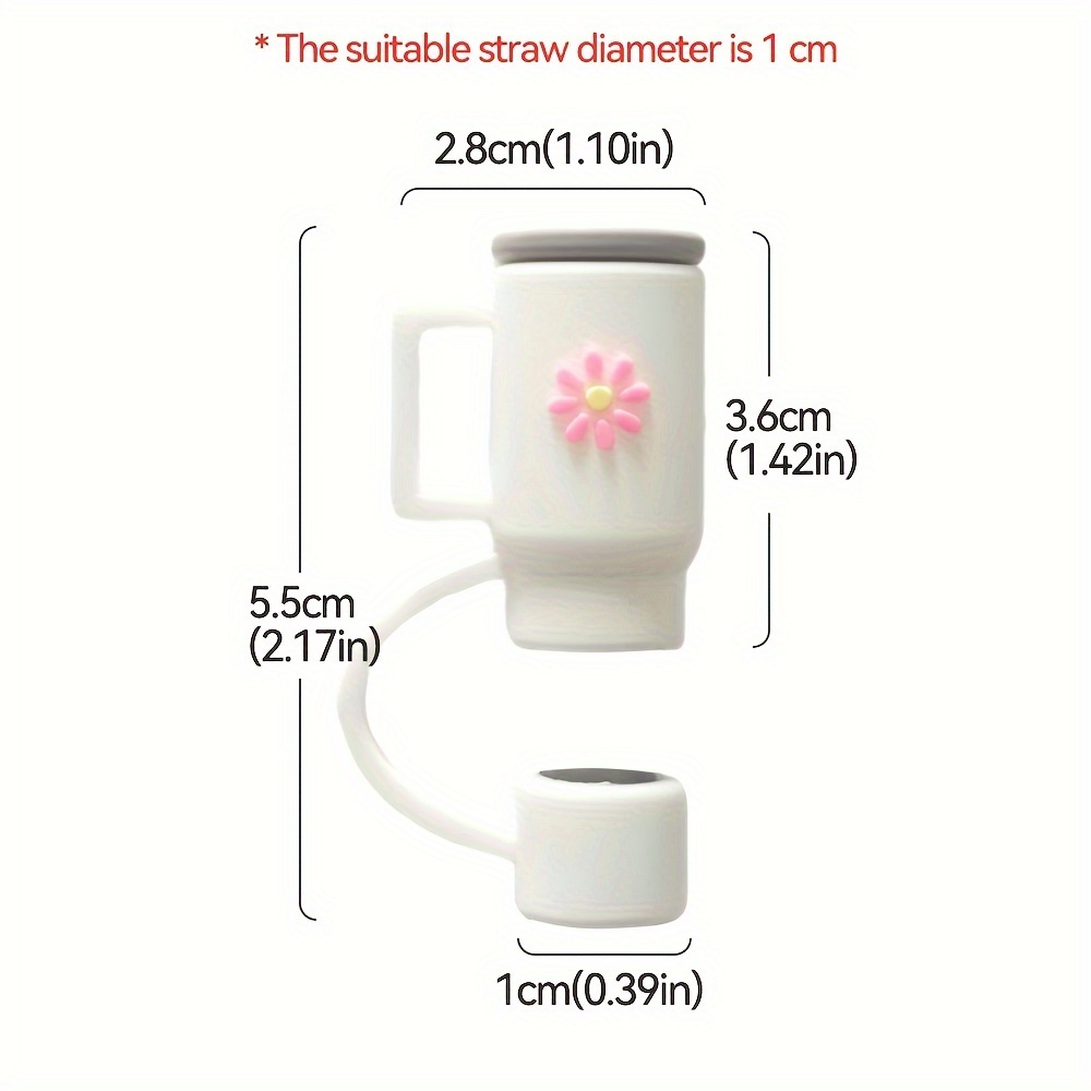 Silicone Straw Cover Reusable Dustproof Straw Plugs Cup Accessories