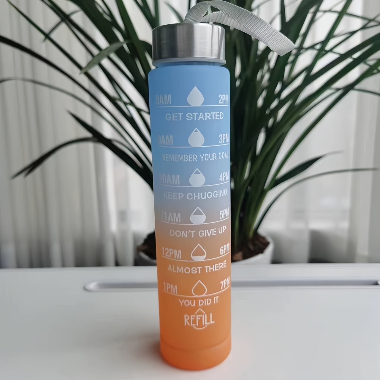 Bpa-free Leakproof Water Bottle With Straw & Stickers - Kawaii Motivational  Design For Office, School, Gym & Workout! - Temu