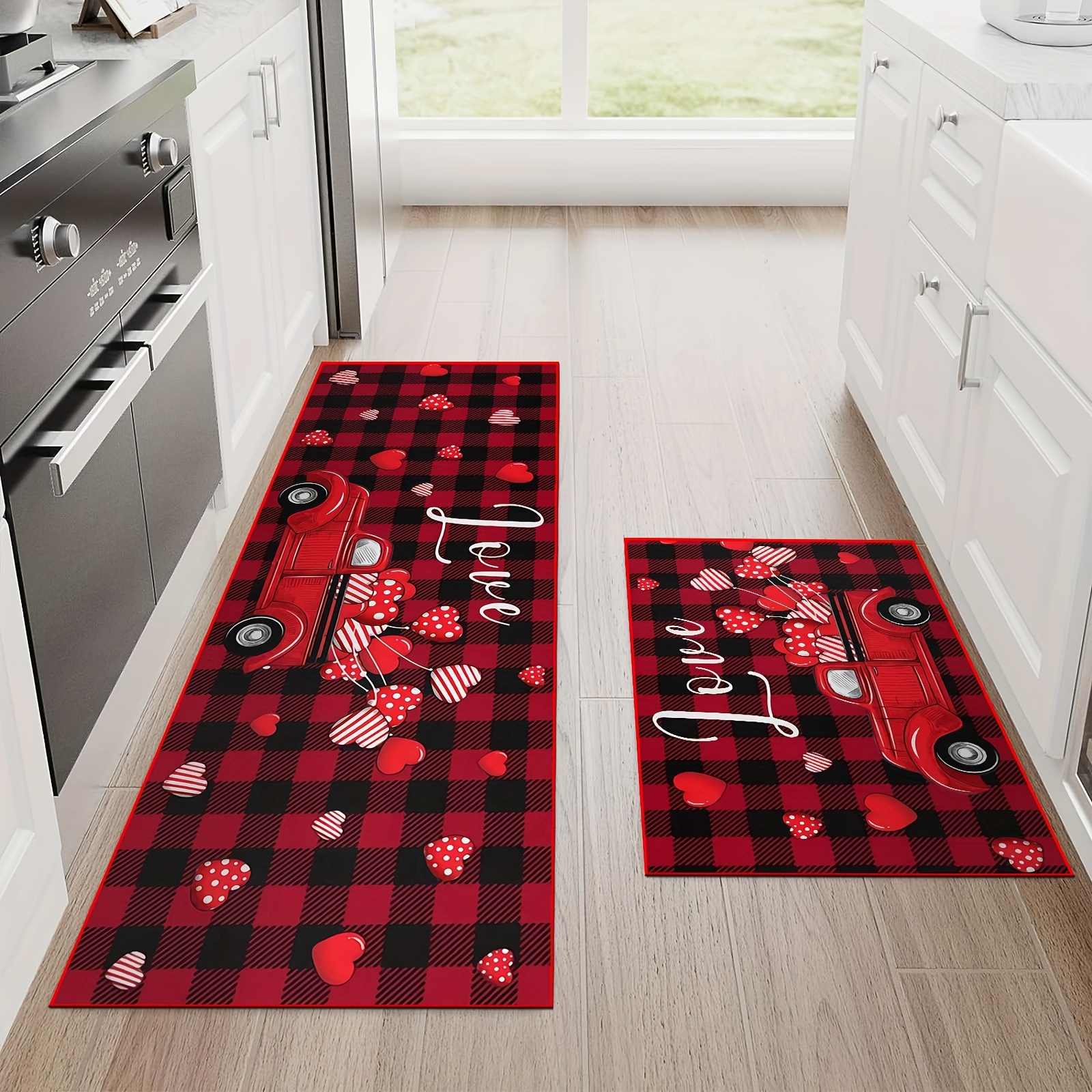 Tapetes de cocina para piso, alfombras de cocina con motivos temáticos de  cafetería, tapete de cocina antifatiga, tapete de cocina para decoración de