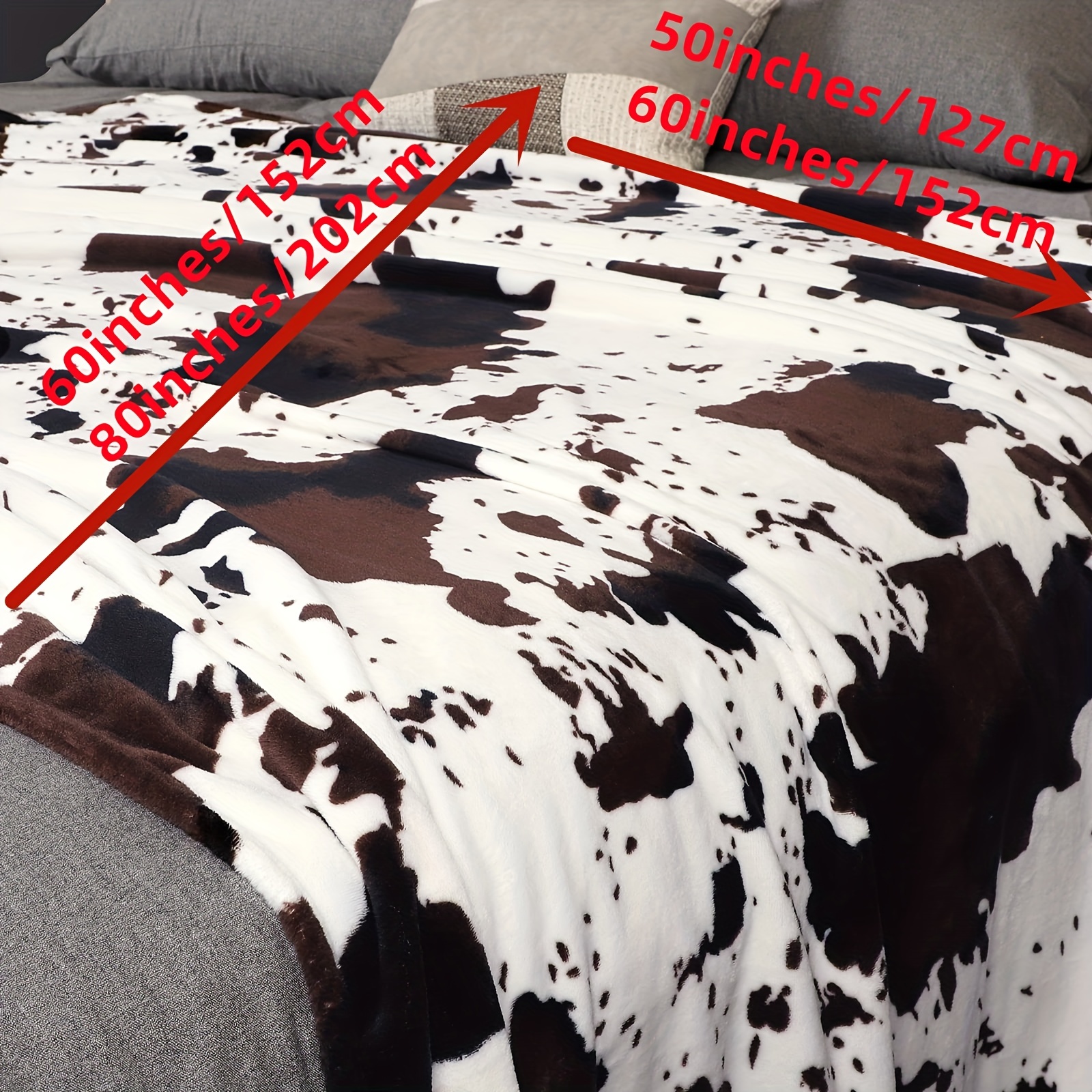 50 x 60 Sublimation 20 Panel Patterned Blanket - Cow Print